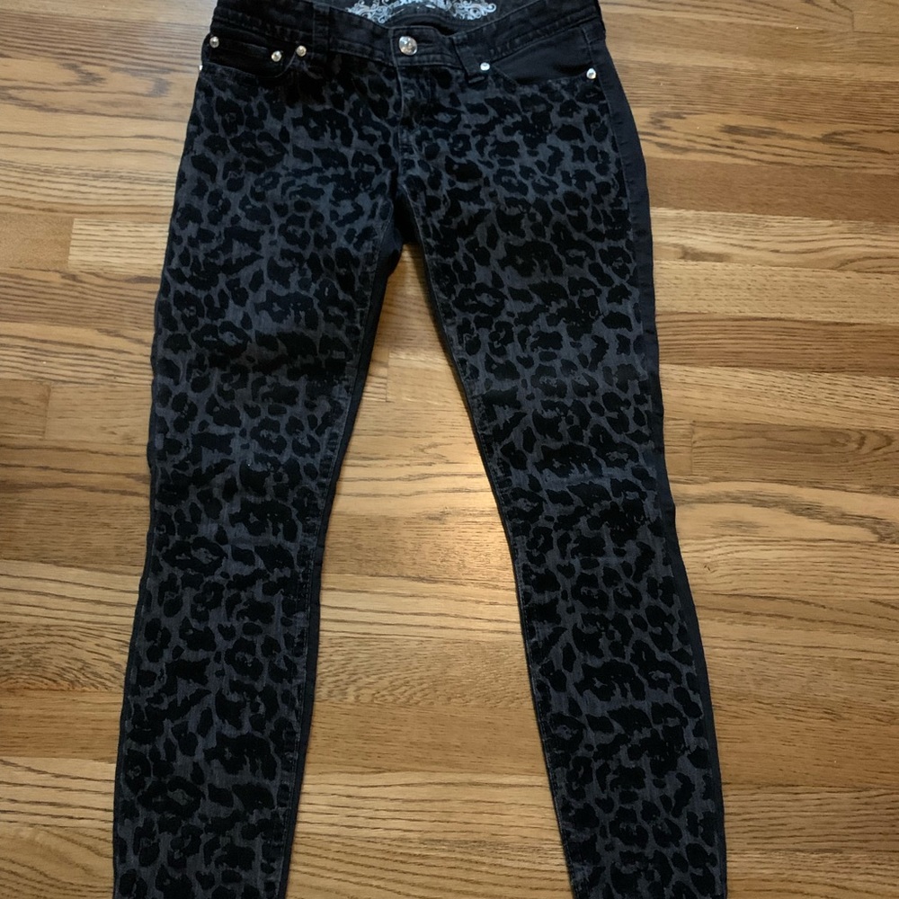 Express leopard skinny jeans !